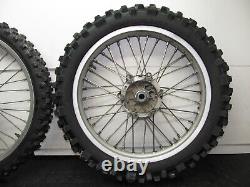 98 Yamaha YZ250 YZ 250 Assemblage de roue avant arrière pneu jante moyeu rayons