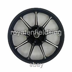 Adapté pour Royal Enfield Classic 500 Parado 9 Rayons D5 Jante en Alliage Avant & Arrière