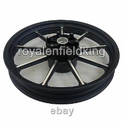 Adapté pour Royal Enfield Classic 500 Parado 9 Rayons D5 Jante en Alliage Avant & Arrière
