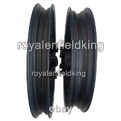 Adapté pour Royal Enfield Classic 500 Parado 9 Rayons D5 Jante en Alliage Avant & Arrière