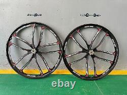 CDHPOWER Ensemble de roues à rayons 10 pour vélo/ Jantes de roues de vélo - 100MMx135MM - Vélo Cruiser MTB