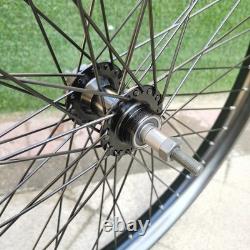 CDHPOWER Ensemble de roues de jante de vélo 26, jante à double paroi robuste 12G, ensemble de jantes de vélo à 48 rayons