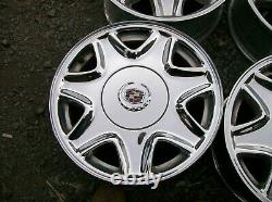 Cadillac Eldorado Deville Séville Oem 16 X 7 Chrome 7 Spoke Wheels Rims Set