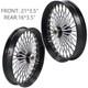Combo De Roues Avant Et Arri&egrave;re Pour Softail Fat Spoke 2008 Et Plus, Noir Et Chrome