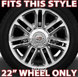 Convient 2007-2015 Cadillac Escalade 22 Chrome Wheel Center Casquettes Rim Couvertures Rc
