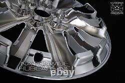 Convient Cadillac Xt5 2017-19 Chrome Noir 18 Roues Peaux Hub Casquettes En Alliage Rim Covers