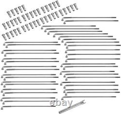 DRAG SPECIALTIES 16-0516-BC629 Ensemble de rayons avant/arrière Chrome 6-13/16