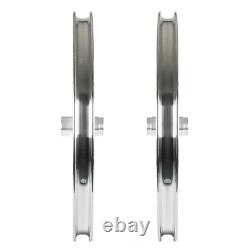 Ensemble de 20 Jantes de Roue de Vélo 18 Rayons Arrière & Avant Roue en Aluminium Monovitesse Argent
