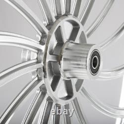 Ensemble de 20 Jantes de Roue de Vélo 18 Rayons Arrière & Avant Roue en Aluminium Monovitesse Argent