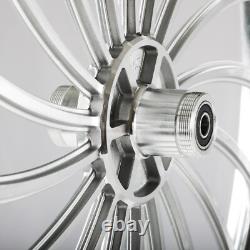 Ensemble de 20 Jantes de Roue de Vélo 18 Rayons Arrière & Avant Roue en Aluminium Monovitesse Argent