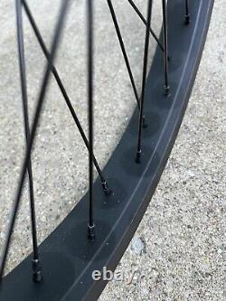 Ensemble de 20 roues de vélo à rayons noirs avant et arrière pour BMX avec axes de 3/8 pouces et nouvelles jantes en aluminium