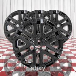 Ensemble de 4 jantes noires brillantes à 12 rayons de 18 pouces