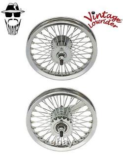 Ensemble de jantes originales Lowrider 12 pouces à 52 rayons, frein à rétropédalage avant et arrière, chrome