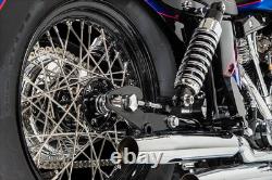 Ensemble de rayons à centre tombant chromé 16 pouces DS pour Harley Softail Springer 88-06