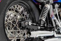Ensemble de rayons centrale tombante chromés de 16 pouces DS pour Harley Bad Boy 95-97
