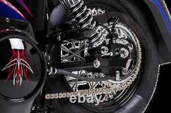 Ensemble de rayons centrale tombante chromés de 16 pouces DS pour Harley Bad Boy 95-97