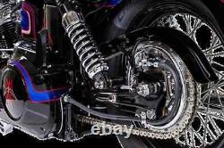 Ensemble de rayons centrale tombante chromés de 16 pouces DS pour Harley Bad Boy 95-97