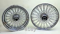 Ensemble de roues à 80 rayons LANDMARK 17x5 R 19x2.5 F Harley Davidson Wide Glide Chopper