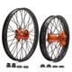 Ensemble De Roues Avant Et Arri&egrave;re 21 / 19 Moyeu Orange Pour Sxf Sx Exc Xcw 125-540 Pour Husqvarna