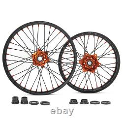 Ensemble de roues avant et arrière 21 / 19 moyeu orange pour SXF SX EXC XCW 125-540 pour HUSQVARNA