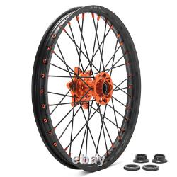 Ensemble de roues avant et arrière 21 / 19 moyeu orange pour SXF SX EXC XCW 125-540 pour HUSQVARNA