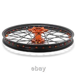 Ensemble de roues avant et arrière 21 / 19 moyeu orange pour SXF SX EXC XCW 125-540 pour HUSQVARNA