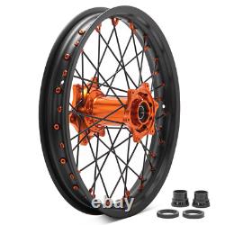 Ensemble de roues avant et arrière 21 / 19 moyeu orange pour SXF SX EXC XCW 125-540 pour HUSQVARNA