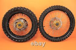 Ensemble de roues avant et arrière EXCEL RM250 RM 250 2001-2008, avec moyeu, jante, rayons et pneu 21/18.