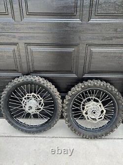 Ensemble de roues avant et arrière KX250F KX 250F 2010-2018 Hub Rim Center Spokes Tire 19/21