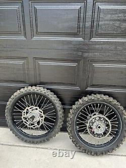 Ensemble de roues avant et arrière KX250F KX 250F 2010-2018 Hub Rim Center Spokes Tire 19/21