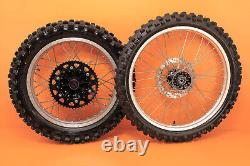 Ensemble de roues avant et arrière OEM 1987 86-87 TT350 XT350 avec moyeu, jante, rayons, pneu et centre