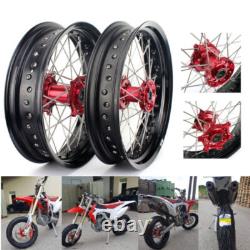 Ensemble de roues avant et arrière Supermoto 17 pour Honda CRF250R CRF450R 04-12 CR125R CR250R
