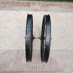 Ensemble de roues de bicyclette lourdes de 26 pouces, jeu de roues 12G à 48 rayons, jantes de vélo avant et arrière