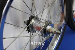 Ensemble de roues de jante avant et arrière OEM Schwinn PIXIE 16' avec frein à rétropédalage Shimano des années 1970