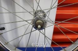 Ensemble de roues de jante avant et arrière OEM Schwinn PIXIE 16' avec frein à rétropédalage Shimano des années 1970