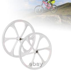 Ensemble de roues de vélo 26 pouces MAG à 6 rayons pour VTT 7,8,9,10 vitesses avec QR Avant et Arrière