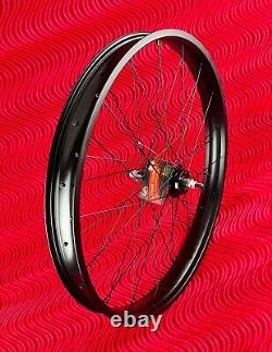 F&R 26 x 3.0 ROUES EN ALOI NOIR LARGE POUR BICYCLETTES FAT CHOPPER CRUISER