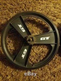 Gt Bmx Performer Roues En Alliage 20 1980 1990 Fan Mag Avant Et Arrière 3 Spoke / Blades