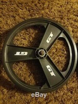 Gt Bmx Performer Roues En Alliage 20 1980 1990 Fan Mag Avant Et Arrière 3 Spoke / Blades