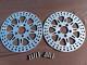 Harley 11.5 Avant Arrière Frein 9 Rayons Rotors, Boulons Chromés Softail Dyna Sportster