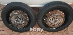 Harley Davidson 08-20 Softail Slim 16x3 Wheels Tires Laced Front Rear Spoke