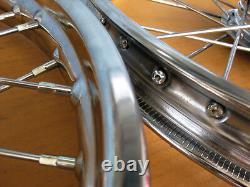 Honda Cs90 S90 Chrome Front & Roue Rapide 18/18 Stainless Spoke Mi2371