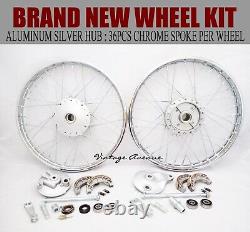 Honda Passport C70 1980-1983 Kit de rayons de moyeu de frein de jante de roue avant-arrière F6S+R4.1S