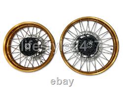 JANTE EN JANTE À RAYONS DORÉS AVANT ET ARRIÈRE TUBELESS Royal Enfield Himalayan 450