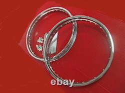 Jante AVANT & ARRIÈRE + ENSEMBLE DE RAYONS pour HONDA SPORTS TWIN CB125 CB175 mi4893