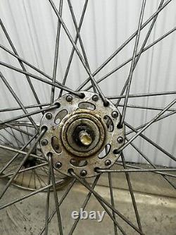 Jante / Roue arrière et avant de BMX à 36 rayons, modèle vintage robuste de 1980
