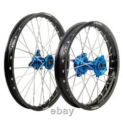 Jante Tusk Imp. Comp. Avant&Arrière 1.40x17/1.60x14 Jante Noire/Spokes Argentés/Moyeu Bleu
