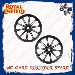 Jante en alliage noire avant et arrière Genuine Royal Enfield pour New Classic Reborn 350