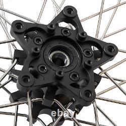 Jantes à rayons avant et arrière 19X3 & 17X4.25 pour BMW G310GS, jante dorée, moyeu noir.