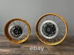 Jantes à rayons tubeless dorées avant et arrière Genuine Royal Enfield Himalayan 450